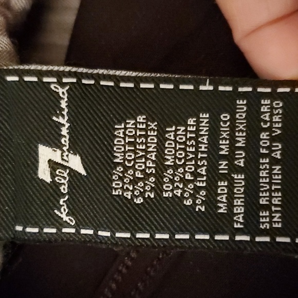 7 For All Mankind Waxed Distressed Women's Skinny Brown Pants - Size 27 - Picture 10 of 13